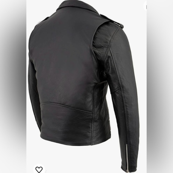 MILWAUKEE LEATHER THE LEGEND CLASSIC POLICE STYLE LEATHER MOTORCYCLE JACKET- XXL - Picture 6 of 9